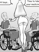 First steps of a teen guy in dirty sex world in wonderful porn comics